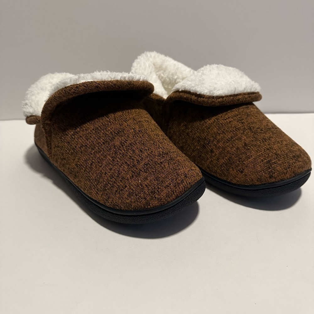VONMAY Women’s Brown Fuzzy Slippers NWOT - Picture 2 of 5